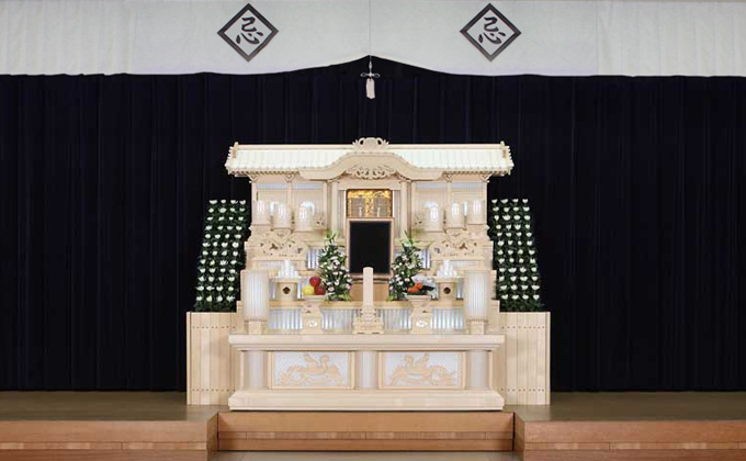2号祭壇セット 白木祭壇